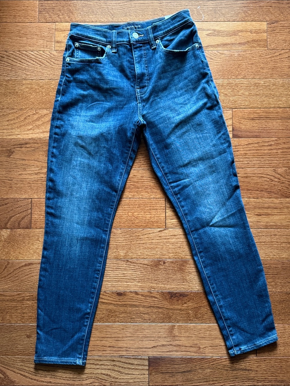 Lucky Brand Skinny High Rise Dark Blue Denim Jeans